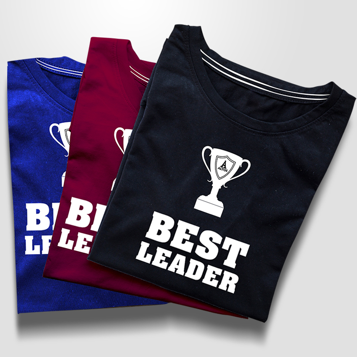 Round Neck T-shirt Best Leader